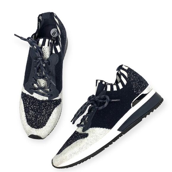Urban Sport by J/Sldes Madeline fashion sneaker navy and white women's size 8M - Picture 1 of 7